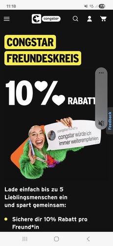 Congstar rabatt - 10%,