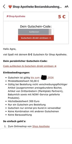 Shop apotheke gutschein - 2x,