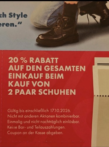 Rabatt gutschein beim kauf - 20%,