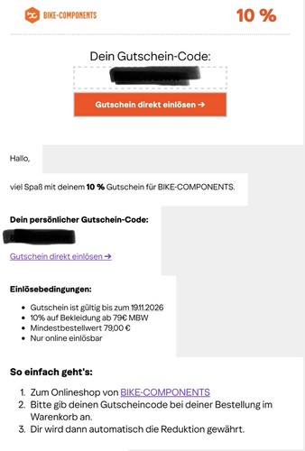 Gutschein gutscheincode - 10%,