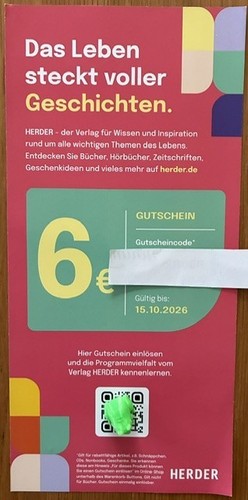 Herder rabatt gutschein - €, rabatt-gutschein