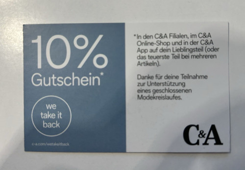 Rabatt gutschein von c - rabatt, c&a
